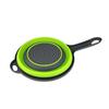 Cesta de drenaje plegable directa de fábrica, cesta de fruta redonda con asa, cesta de filtro retráctil, utensilios de cocina