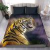 Juego de funda nórdica con estampado digital de tigre león adecuado para decoración de dormitorio de niños niñas adultos