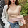 Tops Calientes para Mujer, Camisolas Gruesas de Terciopelo, Camisolas de Encaje para Mujer con Almohadillas en el Pecho, Tops Ajustados, Camisetas Interiores para Invierno