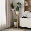 Soporte de Planta de Metal, Estante Alto de Flores de Múltiples Niveles, Estante de Plantas Redondo Moderno de Bandejas Múltiples, Soporte de Plantas para Sala de Estar Interior