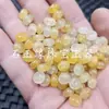 Contas espaçadoras de jade quartzo de Xinjiang, contas de jade soltas, contas espaçadoras de jade amarelo claro, acessórios de joias DIY