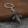 Chaveiro de Avião de Metal Criativo Chaveiro Pingente de Chave de Caça Pequeno Presente de Aviação Pingente de Lembrança