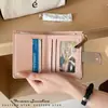 Custo-Benefício! Carteira Feminina Simples com Textura Granulada, Temperamento de Alto Padrão, 80% de Desconto, Vários Compartimentos para Cartão, Porta-Moedas Curto com Zíper