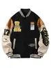 Jaqueta esportiva casual outdoor masculina bordada color block estilo retro americano, tamanho europeu, exclusiva transfronteiriça