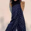 Calça Feminina WZXSK Estampa de Bolinhas Tecido tipo Linho Yulan Verão Novo Estilo Fina Respirável Solta Calça Fina de Verão