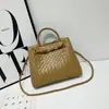 Bolsa Tejida Hecha a Mano Personalizada de Gran Capacidad, Bolso Tote, Bolso de Mano, Bolso de Hombro para Mujer, Edición Especial de Primavera 2026, de Alta Gama, de Nicho, Transfronterizo