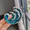 Ramillete Estilo Universitario Creativo Nuevo Lujo Estilo Spray Broche Versátil Elegante Retro Pequeño Pin de Traje para Mujer