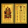 2026 Año del Caballo, Año de la Cabra, Tarjeta Dorada Tai Sui, Tarjeta de Aleación Metálica del General Wen Zhe con Signos del Zodiaco Rata, Buey, Conejo, Caballo
