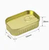 Latas Rectangulares de Sardina de Grado Alimenticio, Cajas de Hojalata para Embutidos, Latas Selladas, Cajas de Lata para Guardar Pasadores y Clips