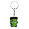 Serie de Halloween Más Vendida Transfronteriza Dibujo Animado Goma Suave de PVC Llavero de Metal Colgante para Bolso Accesorio Decorativo Pequeño DIY