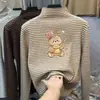 Camiseta de Manga Larga para Niña Otoño/Invierno 2026 Estilo Nuevo para Niños Medianos y Mayores Elegante Top a Rayas Moda Cálida Camiseta Base de Polar