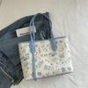 Lindo Casual Estampado de Oso Gran Capacidad 2024 Nuevo Simple Commuter Hombro Estudiante Bolso Tote de Mano para Mujer