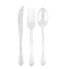 Cuchillo de Plástico Desechable y Tenedor Cuchara Cuchara de Sopa Espesada Desechable Cuchillo y Tenedor Cuchara Occidental para Bistec Fiesta Picnic Polvo Dorado Polvo Plateado
