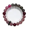 [Amor a Primera Vista] Pulsera de Cristal de Citrino Natural para Mujer La Más Fácil de Combinar Fresa Cristal Granate Pulsera de Moda Al por Mayor