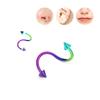 Piercings Transfronterizos Estilos Mixtos Anillos para la Lengua Acero Inoxidable Piercing Roscado Barra Curva con Púa Anillos para el Ombligo Bola Redonda Anillos para los Labios Anillos para las Cejas Anillos para la Nariz
