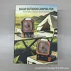 Ventilador solar para camping ao ar livre