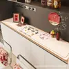 Tapete de mesa para rack de TV estilo Chanel, couro de PVC, ecológico, sem odor, fácil de limpar, tapete longo à prova de poeira para aparador