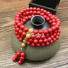 Pulseira de Cinábrio Transmissão ao Vivo 108 Contas Pinduoduo Estilo Étnico Quatro Círculos Contas Redondas Pulseira Feminina Atividade Presente Pulseira Atacado