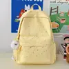 Mochila Nueva y Elegante Estilo Coreano con Alto Atractivo Estético, Adecuada para Niñas, Viajes Casuales, Bolsa Ligera de Doble Hombro con Patrón de Estrellas, Mochila para Estudiantes
