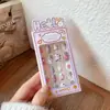 Lindas Pegatinas para Uñas Sanrio para Niños, Pegatinas de Uñas Desgastables, Parches para Uñas de Kuromi, Juguetes de Dibujos Animados para Niños