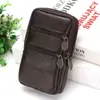 Bolsa para Teléfono Móvil de Piel de Vaca para Hombre, Riñonera para Obra, Venta al por Mayor, Estuche Vertical para Teléfono Móvil en la Cintura, Bolso para Teléfono Móvil de Piel Genuina con Cinturón, Estilo Horizontal