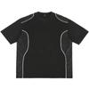 Camiseta masculina da marca Tide estilo street com costura em rede de algodão, verão casual, respirável para atividades ao ar livre, manga curta