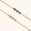Pulsera con Colgante de Bambú de Tres Diamantes de Venta Caliente Transfronteriza Europea y Americana, Pulsera Sencilla y de Moda de Acero Inoxidable para el Día a Día, Joyería para Mujer