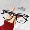 2101 Gafas Anti-Luz Azul Se Pueden Equipar con Graduación Miopía Marco Negro Mate Lentes Planos Gafas para Transmisión en Vivo de Celebridad de Internet Xiaohongshu