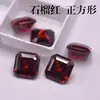Gema Cuadrada Rojo Granate Piedra Suelta Granate Rubí Zirconia en Forma de Torre Joyería al por Mayor Accesorios DIY