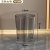Lixeira Transparente Acessível de Luxo para Home Office Banheiro Doméstico de Aparência Elegante Balde de Armazenamento para Sala de Estar Banheiro