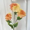 3 flores artificiales de dalia, crisantemo, flores falsas para decoración del salón del hogar, arreglo para escena de boda de hotel, accesorios de fotografía