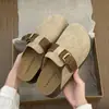 Mules de Moda de Piel de Vaca para Uso en Exteriores, Nuevo Estilo Primavera/Verano 2026 Zapatos sin Cordones, Zapatos Versátiles de Moda Estilo Birkenstock de Celebridades de Internet