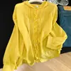 Camisa Nueva de Manga Larga con Capucha y Cordón para Mujer Primavera/Verano 2026, Corte Holgado, Adelgazante, Top Petite, Ropa Moderna Delgada con Protección Solar