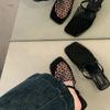 Sandalias tipo mula huecas de estilo casual versátil para vacaciones, nuevo diseño de verano para estatura petite, sandalias romanas que realzan la altura