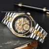 Fábrica de PPF Transfronterizo 4500V Volante Hueco Transparente Reloj Mecánico Automático para Hombre, Acero Inoxidable, Comercio Exterior