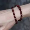 Pulseiras de Sândalo Vermelho com Design Original para o Ano de Nascimento, Acessórios de Contas de Buda com Escultura de Lótus para Casais, Pulseiras para Homens e Mulheres