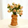 Florero de Cerámica Estilo Ins Capibara Arreglo Floral Decoración para Flores Frescas, Flores Secas, Hidroponía, Mesa de Comedor, Sala de Estar, Adorno de Entrada