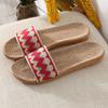 Pantufas de Linho 2025 Femininas Verão Casa Interior Barraca Pantufas de Casal Chão Silencioso Confortável Absorvente de Suor Pantufas Masculinas