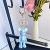 Llavero con colgante de oso de dibujos animados, muñeco de oso acrílico, colorido, mochila para coche, llavero al por mayor