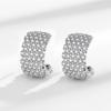 Comércio exterior e-commerce transfronteiriço mineração quente brincos simples de pino de diamante completo brincos redondos femininos moda nicho prata de imitação joias de orelha atacado