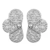 Diseño de moda transfronterizo europeo y americano, metálicos, brillantes, aretes plegables, aretes geométricos de pétalos vintage para mujer