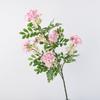Nova Flor Artificial Sorridente Material Hotel Individual Decoração Macia Flor de Seda Interior Casamento Artificial com Folha Flor de Glicínia Atacado
