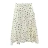 Moda Transfronteriza Europea y Americana Ropa para Mujer Otoño e Invierno 2025 Nuevo Estilo Europeo y Americano Nicho Falda Larga de Lunares con Volantes para Mujer