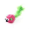 Nuevo juguete para gatos recomendado transfronterizo, trapeador de terciopelo de color, ratón, divertido juguete interactivo con plumas para gatos.