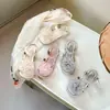 Zapatos de Princesa con Flores para Niñas Sandalias de Playa Abiertas para Niñas Verano 2025 Nuevos Sandalias Infantiles Francesas de Suela Suave Antideslizantes