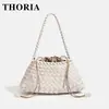 2026 Nova Bolsa Feminina Moda Francesa Bolsa de Palha Trançada Artesanal Cesta de Mão Bolsa de Ombro Única Elegante Pequena Bolsa Quadrada