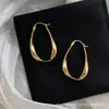 Nuevos Pendientes Mobius Estilo Hong Kong 2025, Pendientes Elegantes y de Alta Gama, Pendientes de Aro Redondo Geométricos Simples Lisos