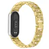 Adequado para Xiaomi Mi Band 10 Pulseira de Relógio de Diamante de Três Contas Mi Band 8/9 Geração Pulseira de Relógio de Metal com Diamante Novo Modelo em Estoque