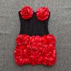 Ropa de Mujer de Comercio Exterior Vestido Europeo y Americano Transfronterizo Sexy Strapless Floral Vestido Ajustado Vendaje Vestido de Fiesta Noche