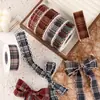 Cinta de Cuadros Cinta de Satén Cuadros Retro Envoltura de Ramo de Flores Recuerdos de Fiesta Cajas de Regalo Lazo DIY Cinta Tejida Mayoreo